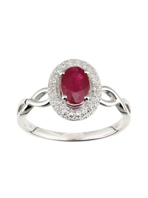 Obrázek produktu DIAMANT LETERNEL Prsten 'Ring aus 375 Weißgold mit Diamant mit Rubin' stříbrná DIAMANT L'ÉTERNEL