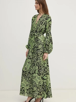 Obrázek produktu DIANE VON FURSTENBERG Šaty s příměsí hedvábí DIANE VON FURSTENBERG zelená