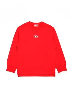 Obrázek produktu Diesel Dětská bavlněná mikina SMACSISOD OVER SWEAT-SHIRT červená