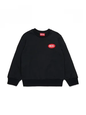 Obrázek produktu Diesel Dětská bavlněná mikina SPATCH OVER SWEAT-SHIRT černá
