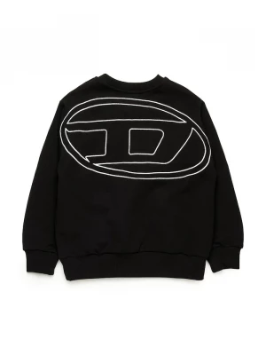 Obrázek produktu Diesel Dětská bavlněná mikina SROBMEGOVALD OVER SWEAT-SHIRT černá