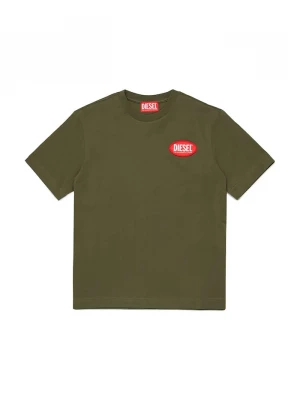 Obrázek produktu Diesel Dětské bavlněné tričko Diesel TPATCH OVER T-SHIRT zelená