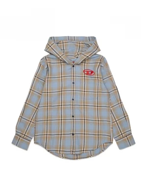 Obrázek produktu Diesel košile dětská bavlněná CHECK OVER SHIRT modrá