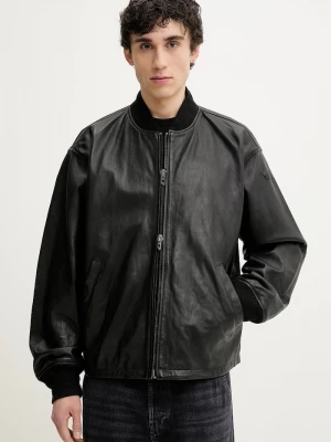 Obrázek produktu Diesel Kožená bomber bunda Diesel L-KHAT JACKET černá