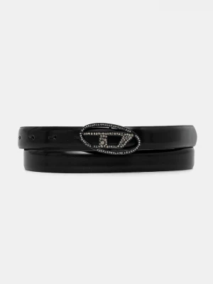 Obrázek produktu Diesel Kožený pásek OVAL D LOGO B-1DR STRASS 20 černá