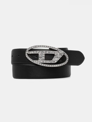 Obrázek produktu Diesel Kožený pásek Diesel OVAL D LOGO B-1DR STRASS černá