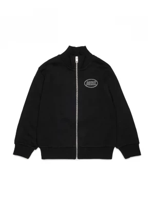 Obrázek produktu Diesel rozepínací mikina dětská bavlněná SCIRCLEZIP OVER SWEAT-SHIRT černá