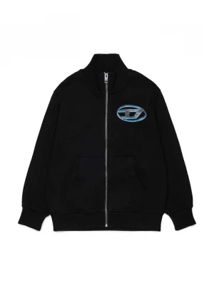 Obrázek produktu Diesel rozepínací mikina dětská bavlněná SVELLYZIP OVER SWEAT-SHIRT černá