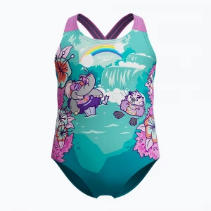 Obrázek produktu Dívčí plavky Speedo Learn To Swim Printed Crossback neon violet Modrá