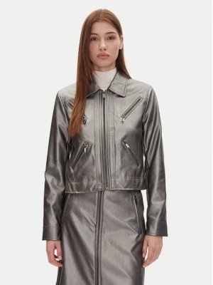 Obrázek produktu DKNY Bunda z imitace kůže P4JJ6XJA Stříbrná Regular Fit
