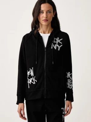 Obrázek produktu DKNY mikina kapucí dámská bavlnou černá