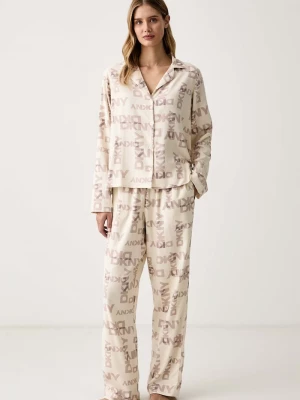 Obrázek produktu DKNY pyžamo dámské viskózou béžová