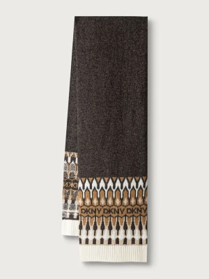 Obrázek produktu DKNY šála dámská s příměsí vlny hnědá