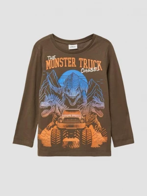 Obrázek produktu Dlouhý rukáv s velkým potiskem dinosaurů a výšivkami s.Oliver hnědá