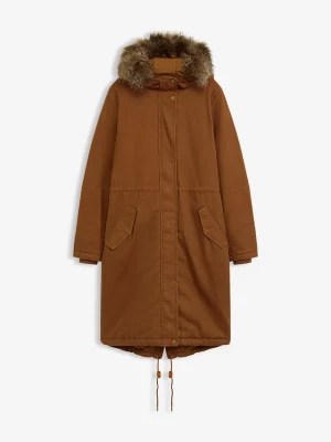 Obrázek produktu Długa, ocieplana parka BonPrix brązowy