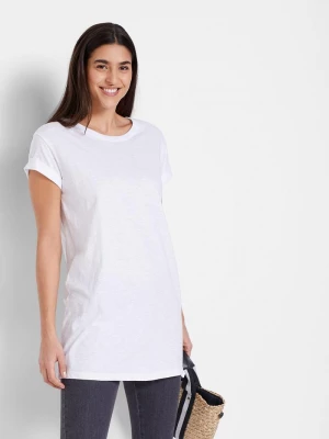 Obrázek produktu Długi T-shirt z czystej bawełny BonPrix biały