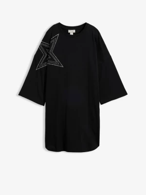 Obrázek produktu Długi T-shirt oversize z czystej bawełny organicznej BonPrix czarny