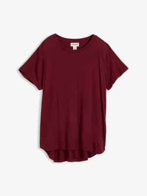 Obrázek produktu Długi T-shirt z miękkiej wiskozy BonPrix czerwony