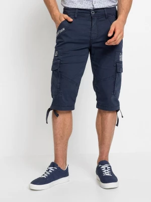 Obrázek produktu Długie bermudy z kieszeniami cargo, regular fit BonPrix niebieski