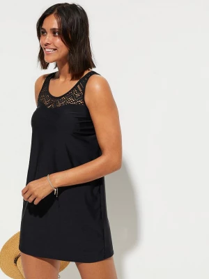 Obrázek produktu Długie tankini z koronką (2 części), z szybko schnącego materiału BonPrix czarny