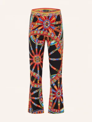 Obrázek produktu Dolce & Gabbana 7 / 8 Kalhoty S Hedvábím černá / červená / modrá