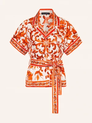 Obrázek produktu Dolce & Gabbana Hedvábná Blůza oranžová / bílá