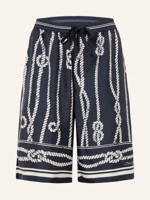 Obrázek produktu Dolce & Gabbana Hedvábné Šortky tmavě modrá / bílá