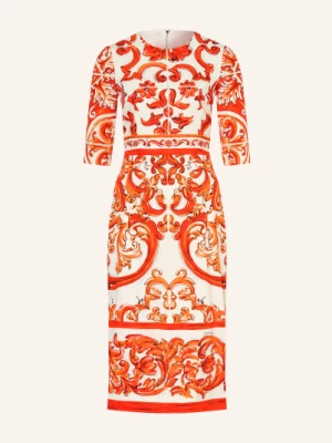 Obrázek produktu Dolce & Gabbana Šaty S Hedvábím A 3/4 Rukávy oranžová / režná