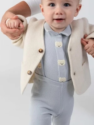 Obrázek produktu Donsje body kojenecké bavlněné s elastanem Finnian Bodysuit Polar Bears modrá
