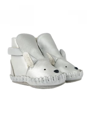 Obrázek produktu Donsje boty kojenecké kožené Smikki Booties Polar Fox stříbrná