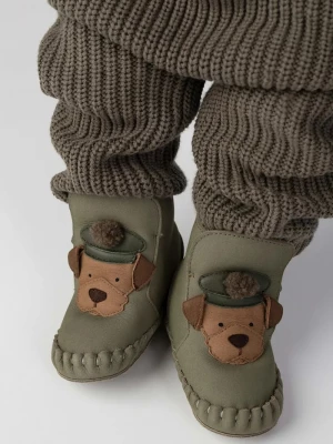 Obrázek produktu Donsje boty kojenecké nubukové Junus Booties Terrier zelená