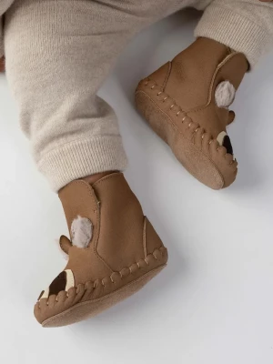 Obrázek produktu Donsje boty kojenecké nubukové Kapi Exclusive Booties Raccoon béžová