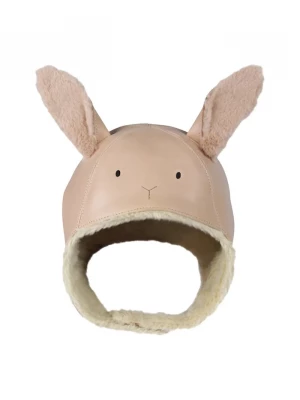 Obrázek produktu Donsje Dětská kožená čepice Donsje Kapi Exclusive Hat Fluffy Bunny růžová