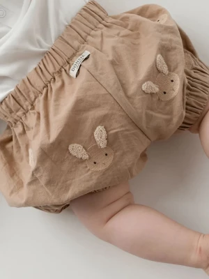 Obrázek produktu Donsje Dětské bavlněné šortky Donsje Carson Bloomers Fluffy Bunnies béžová