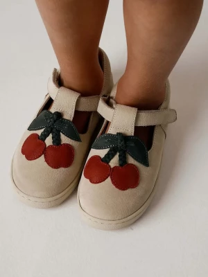 Obrázek produktu Donsje Dětské kožené polobotky Donsje Lowy Shoes Cherry béžová