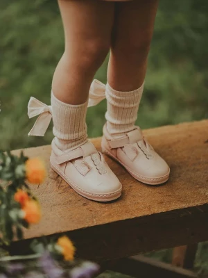 Obrázek produktu Donsje Dětské kožené polobotky Donsje Xan Special Shoes Unicorn béžová