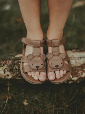Obrázek produktu Donsje Dětské kožené sandály Donsje Dhalo Sandals Bear hnědá