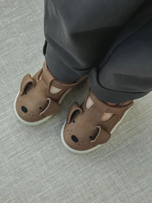 Obrázek produktu Donsje Dětské nubukové polobotky Donsje Zazo Classic Shoes Dog hnědá