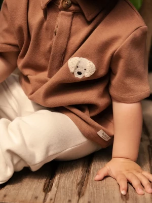 Obrázek produktu Donsje Dětské polo tričko Donsje Wouti Shirt Golden Retriever hnědá