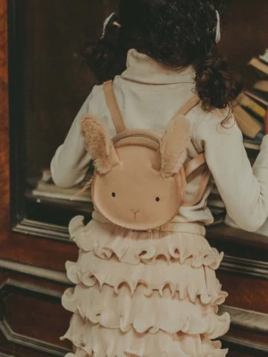 Obrázek produktu Donsje Dětský kožený batoh Donsje Kapi Exclusive Backpack Fluffy Bunny oranžová