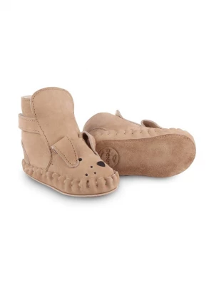 Obrázek produktu Donsje Kojenecké kožené boty Donsje Kapi Classic Booties Dog béžová