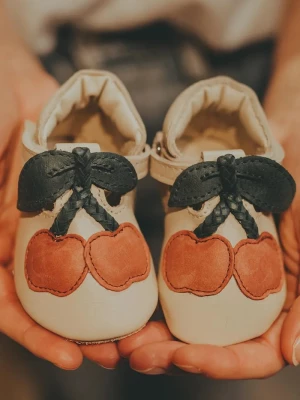 Obrázek produktu Donsje Kojenecké kožené boty Donsje Nanoe Shoes Cherry béžová