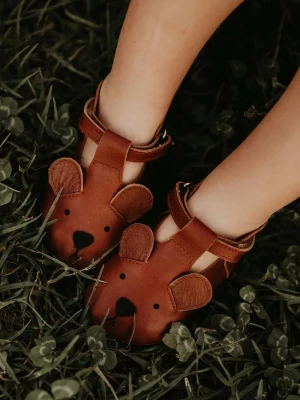 Obrázek produktu Donsje Kojenecké kožené boty Donsje Spark Classic Shoes Bear hnědá