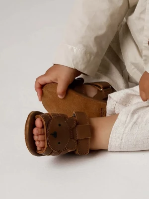 Obrázek produktu Donsje Kojenecké kožené sandály Donsje Diedan Sandals Bear hnědá