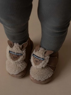 Obrázek produktu Donsje Kojenecké kožené zimní boty Donsje Matijn Sneakers Alpaca hnědá