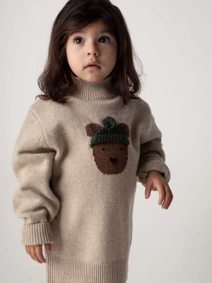Obrázek produktu Donsje Kojenecký vlněný svetr Donsje Denn Merino Wool Sweater Bear béžová