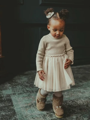 Obrázek produktu Donsje rozšířené šaty s příměsí vlny Lotus Dress béžová