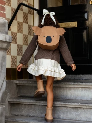 Obrázek produktu Donsje školní batoh dětský kožený Umi Schoolbag Koala béžová