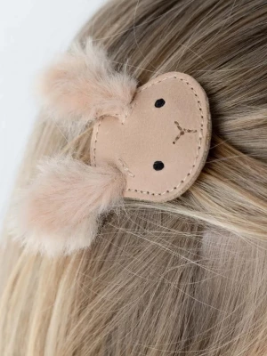 Obrázek produktu Donsje sponka do vlasů dětská kůžená Josy Exclusive Hairclip Fluffy Bunny béžová