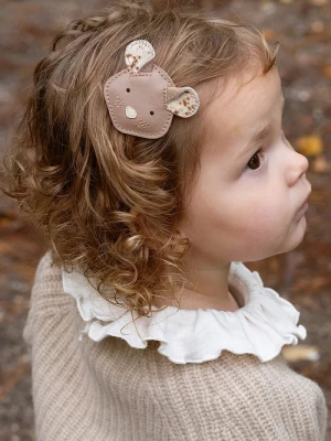 Obrázek produktu Donsje sponka do vlasů dětská kůžená Josy Exclusive Hairclip Mouse béžová